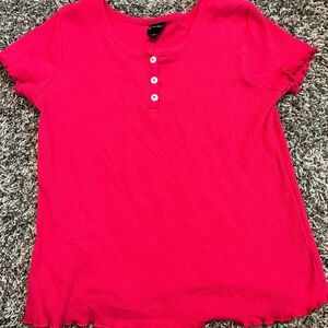Art class red shirt youth girls size 10-12 EUC.